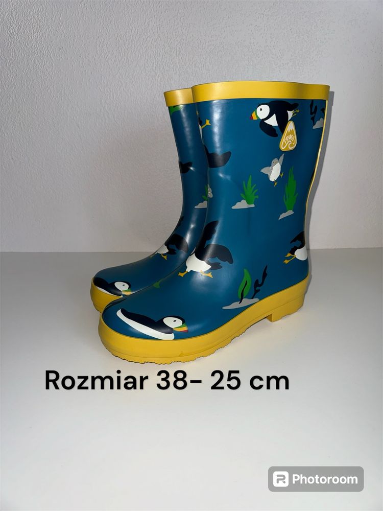 Kalosze damskie męskie Frugi 38 39 nowe