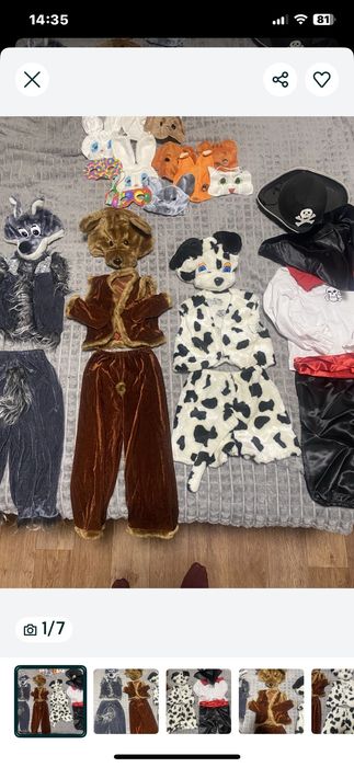 Два костюма, медведь и собачка