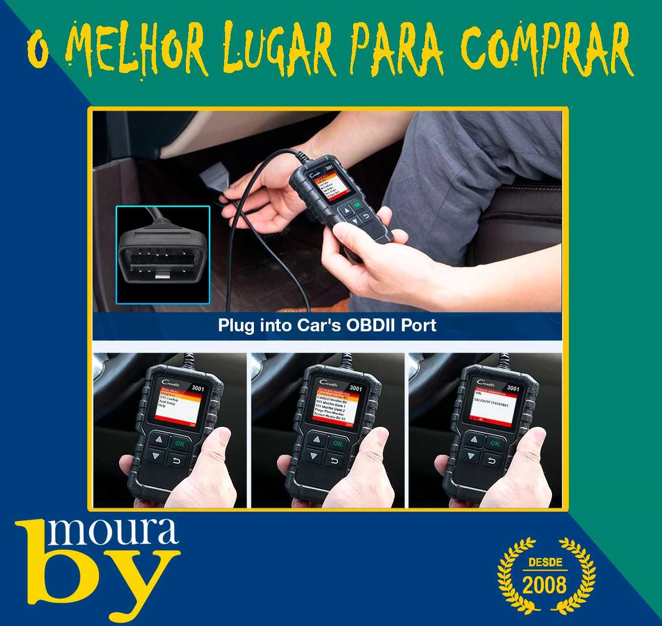 Aparelho de diagnostico OBDII/EOBD de motor Launch CR3001