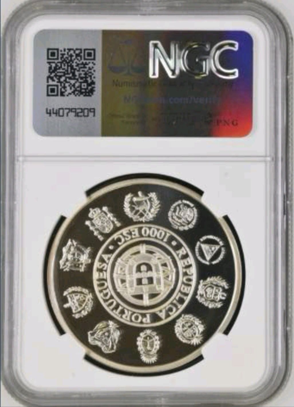 Moeda Certificada LOBO 1000$00 PRATA PROOF