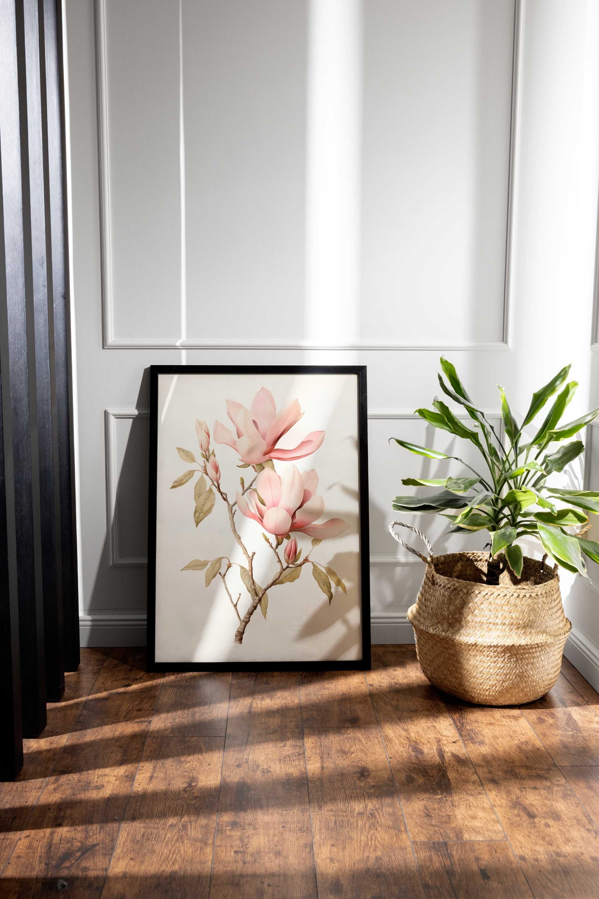 Plakat na Ścianę Obraz Kwiaty Minimalizm Rośliny Sztuka 40x60 cm