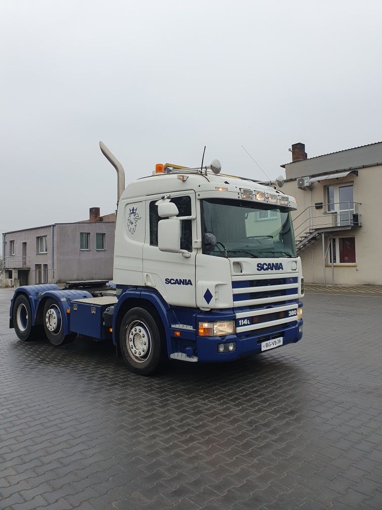 Scania P 114 380 PDE 6x2 pusher manual 50t dmc sprowadzona