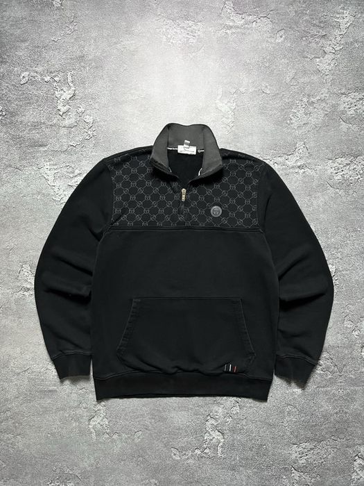 Свитшот 1/4 Zip кофта на замке Sergio Tacchini монограмнная M-L, Ysl