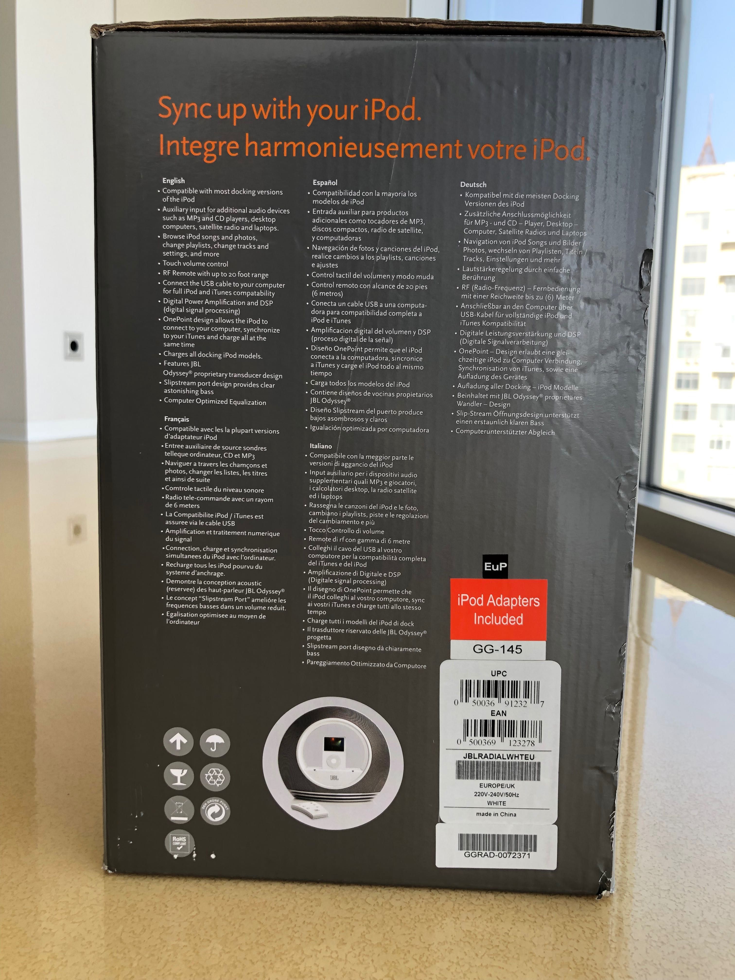 Продам JBL Radial (JBLRADIALBLKEU)- акустическую систему (док станцию)