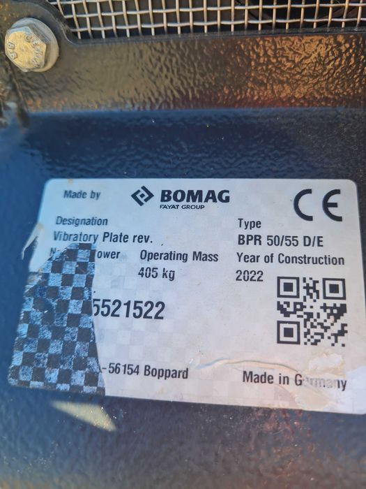 Zagęszczarka 405 kg Bomag BPR 50/55 D/E rok prod 2022