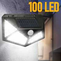 Lâmpada Solar LED com Sensor de Movimento,
4 Lados  Luz, 100