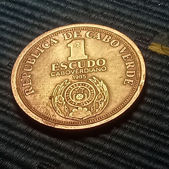 moeda 1 escudo Cabo Verde independencia 1985