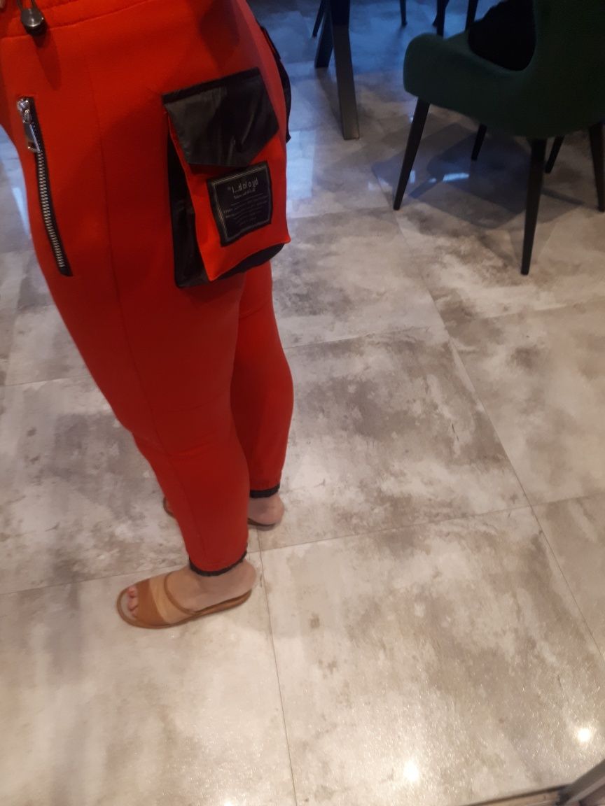 by o la la spodnie dresowe czerwone l xl