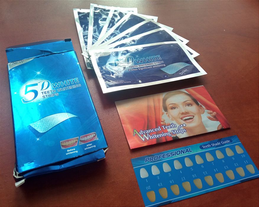 5D White Paski do wybielania zębów Mint Flavor New Nowe Tanio 14 sztuk