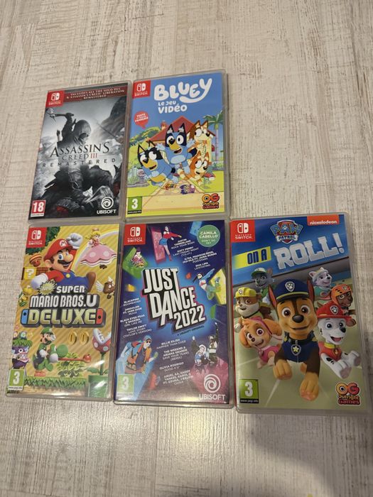 Nintendo switch mario cart psi patrol bluey deluxe bros assassin creed