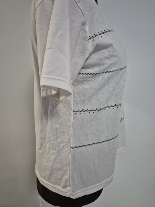 T-shirt krótki rękawek bialy z aplikacja roz L