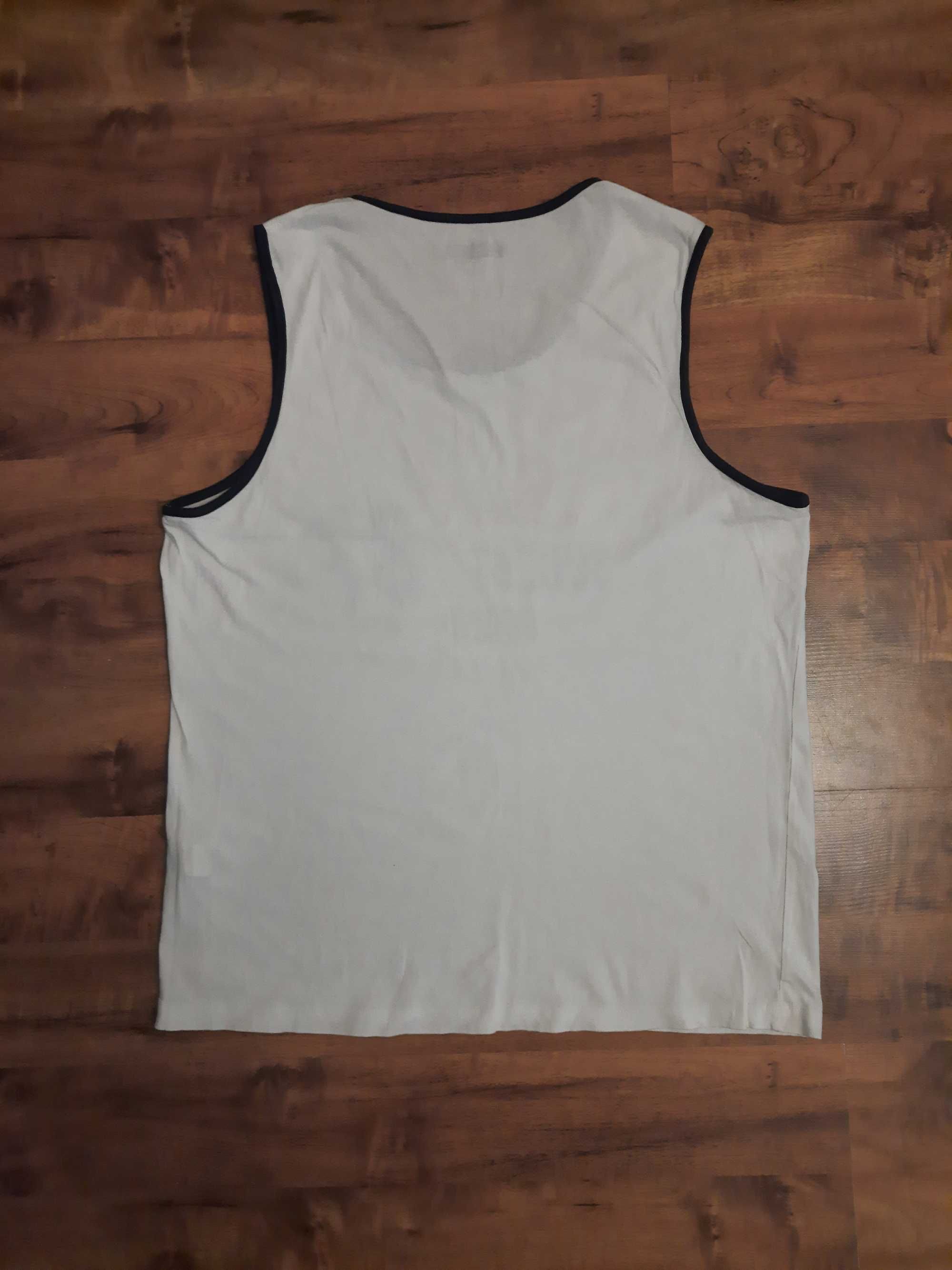 Bezrękawnik, podkoszulka, biały bawełniany tank top In Extenso roz. L