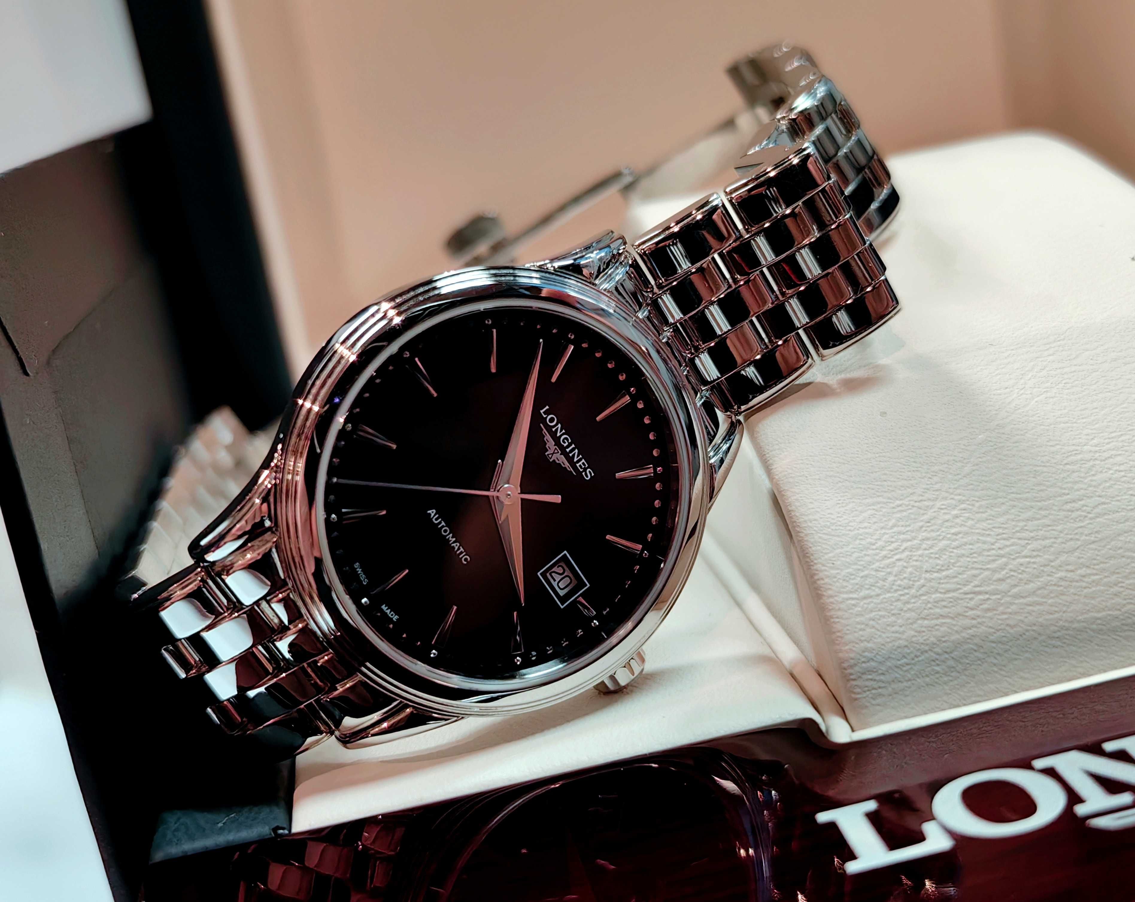 Zegarek Longines Flagship Automatic Data Szafir 45h Komplet Nowy Rach