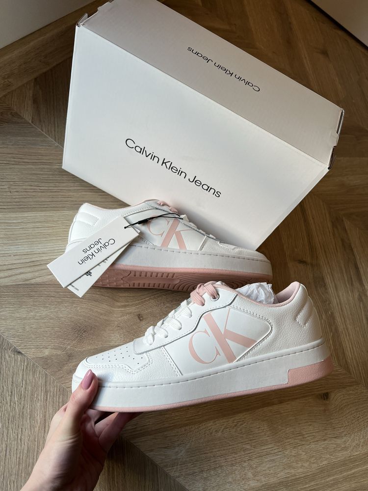 Sneakersy Calvin Klein Jeans Cupsole Laceup Low Lth 38 pink blush