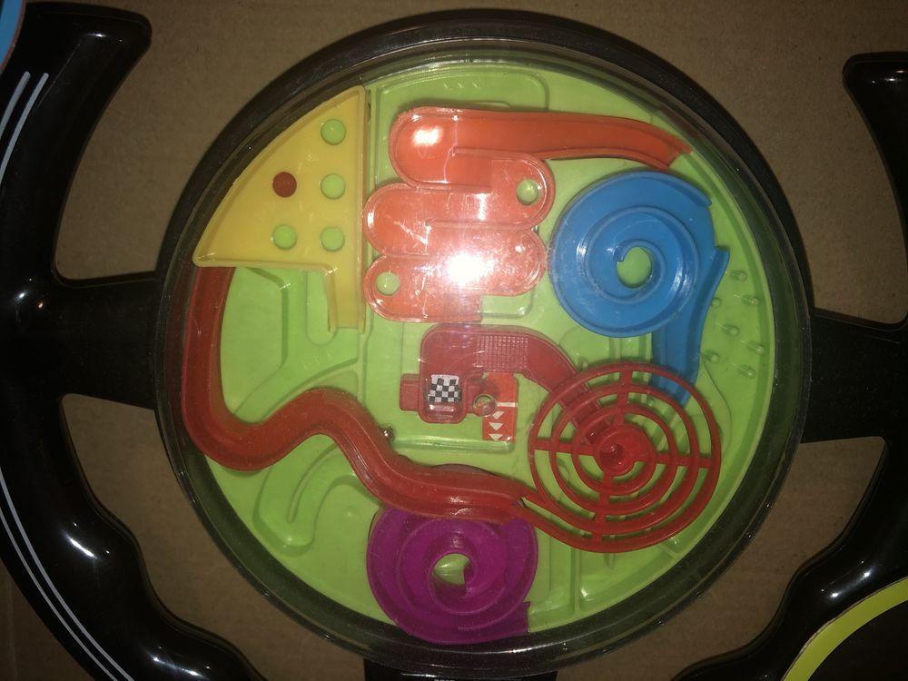 Racing Maze gra zręcznościowa, kierownica labirynt z kulka na czas- 6+