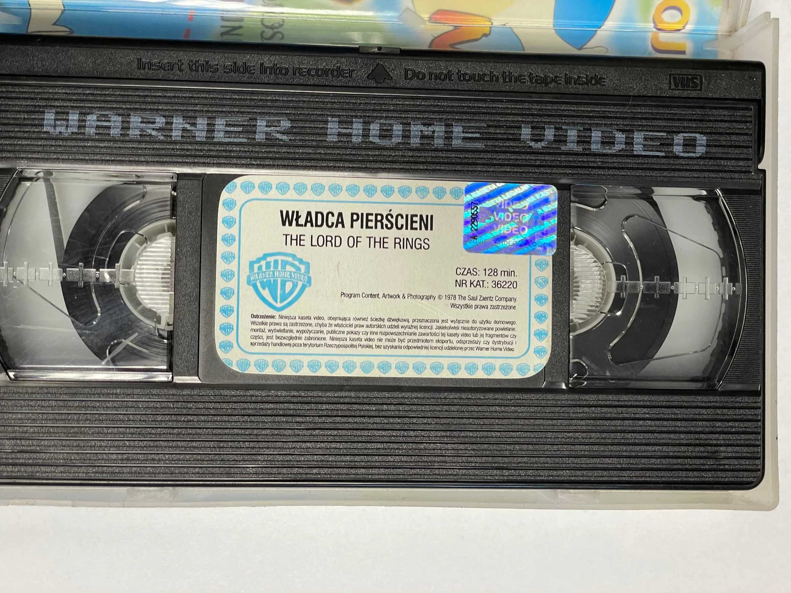 Kaseta VHS Władca Pierścieni Animowana