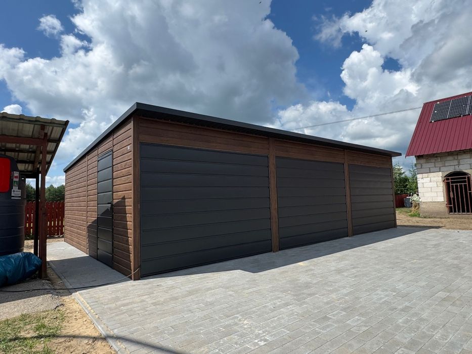 Nowoczesny garaż blaszany 9x6m