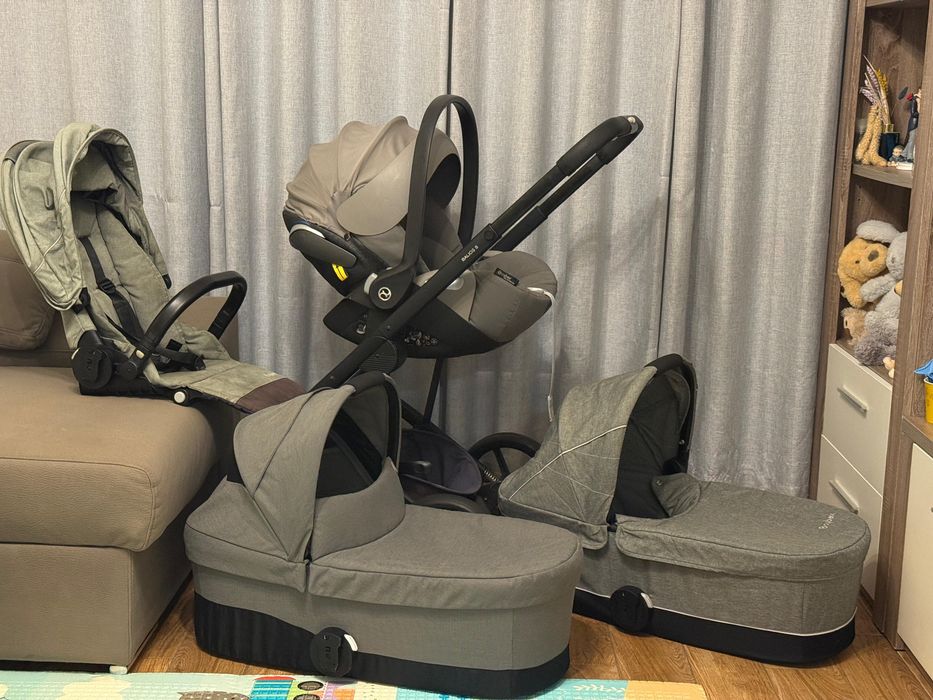 Trio Carrinho Cybex Balios S + Ovo Cloud Z + 2 alcofas + Safe Sensor