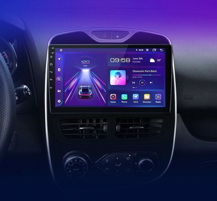 Nawigacja Renault Clio 4 ZOE 2016 - 2019 Carplay Android Auto 8GB Plus
