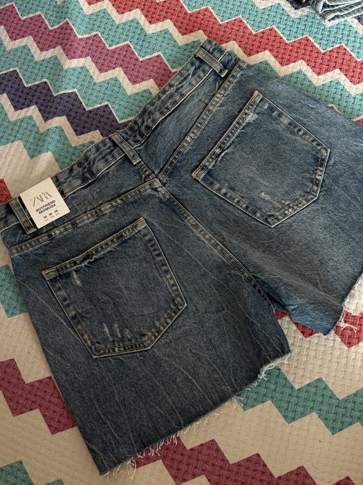 Zara джинсові шорти бермуди 38, zara бермуды джинсовые шорты М