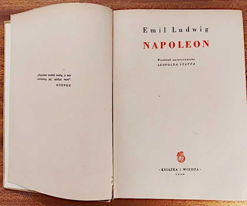 Napoleon Emil Ludwig, Napoleon Bonaparte Albert Manfred; 2 ks OKAZJA*