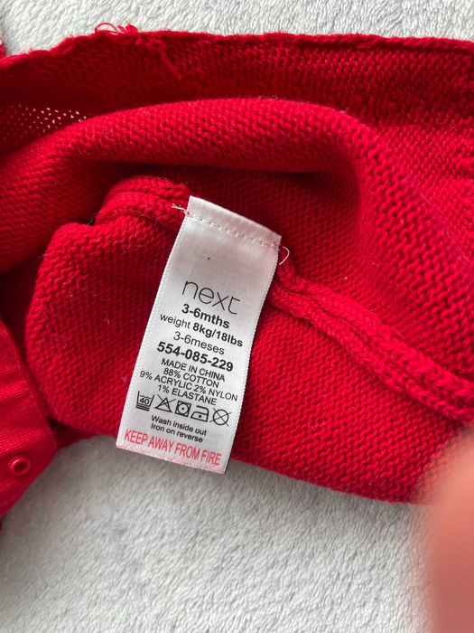 Next rampers sweterkowy Mikołaj renifer świąteczny