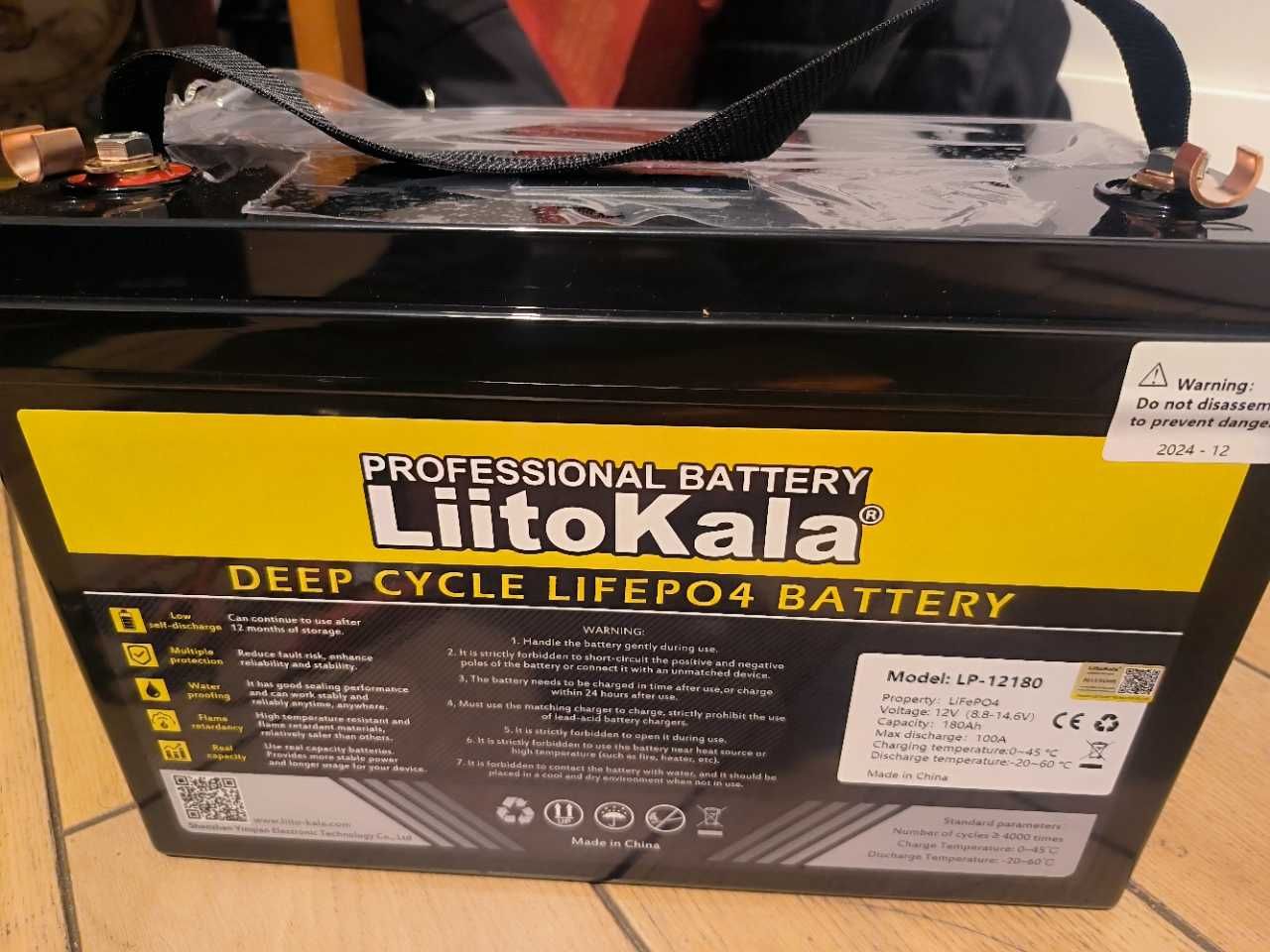 akumulator LiitoKala 180A LIFEPO4 bateria Profesjonalna z ładowarką