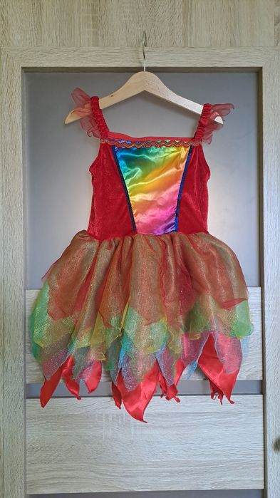 104. Sukienka wróżka tęczowa bal przebierańców