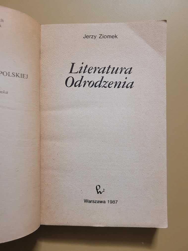 Literatura Odrodzenia Jerzy Ziomek