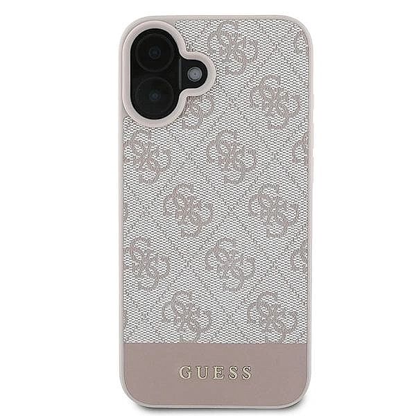 Etui Guess 4G Bottom Stripe na iPhone 16 Plus 6.7" - różowe