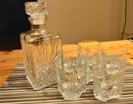 Karafka do whiskey + zestaw 6 szklanek
