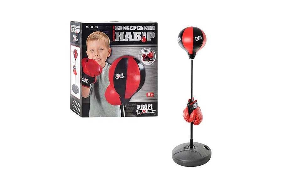 Дитячий боксерський набір на стійці (груша + рукавички для боксу)