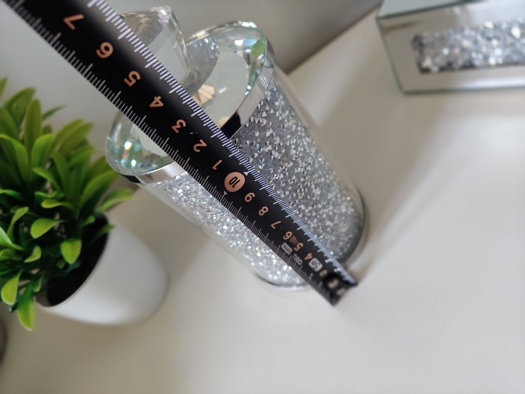 Pojemnik kuchenny z pokrywą dekoracyjny Glamour wys. całkowita 15 cm ś