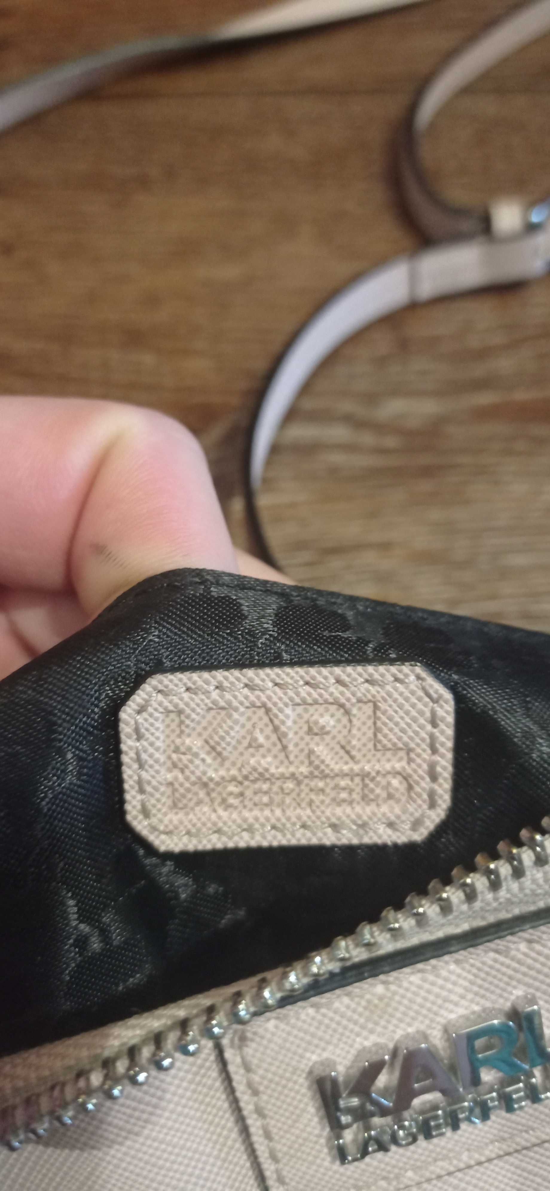 Torebka kopertówka wieczorowa z kotem karl lagerfeld kot pudrowy róż