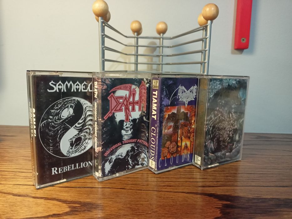 Zestaw kaset oryginalnych/Death/Samael/Unleashed/Tiamat/Metal Mind