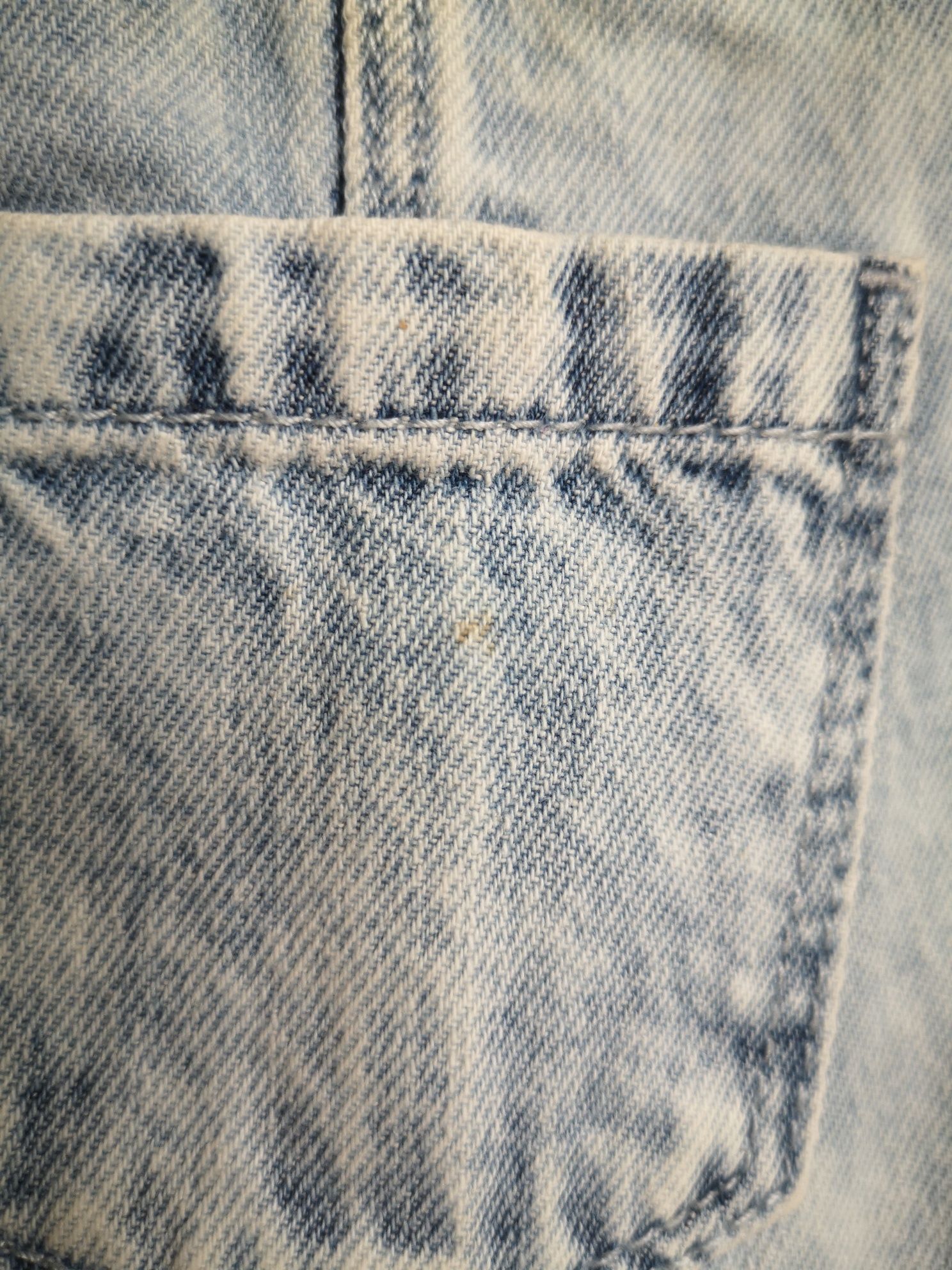 Ogrodniczki jeansowe z haftem 80-86 cm