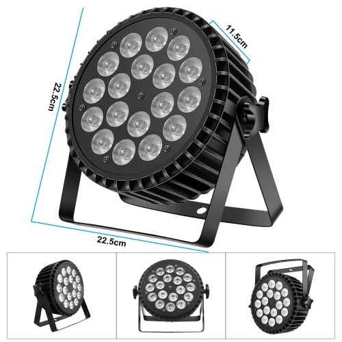 Reflektor światło sceniczne RGBW 18 diod LED stage light zq01061