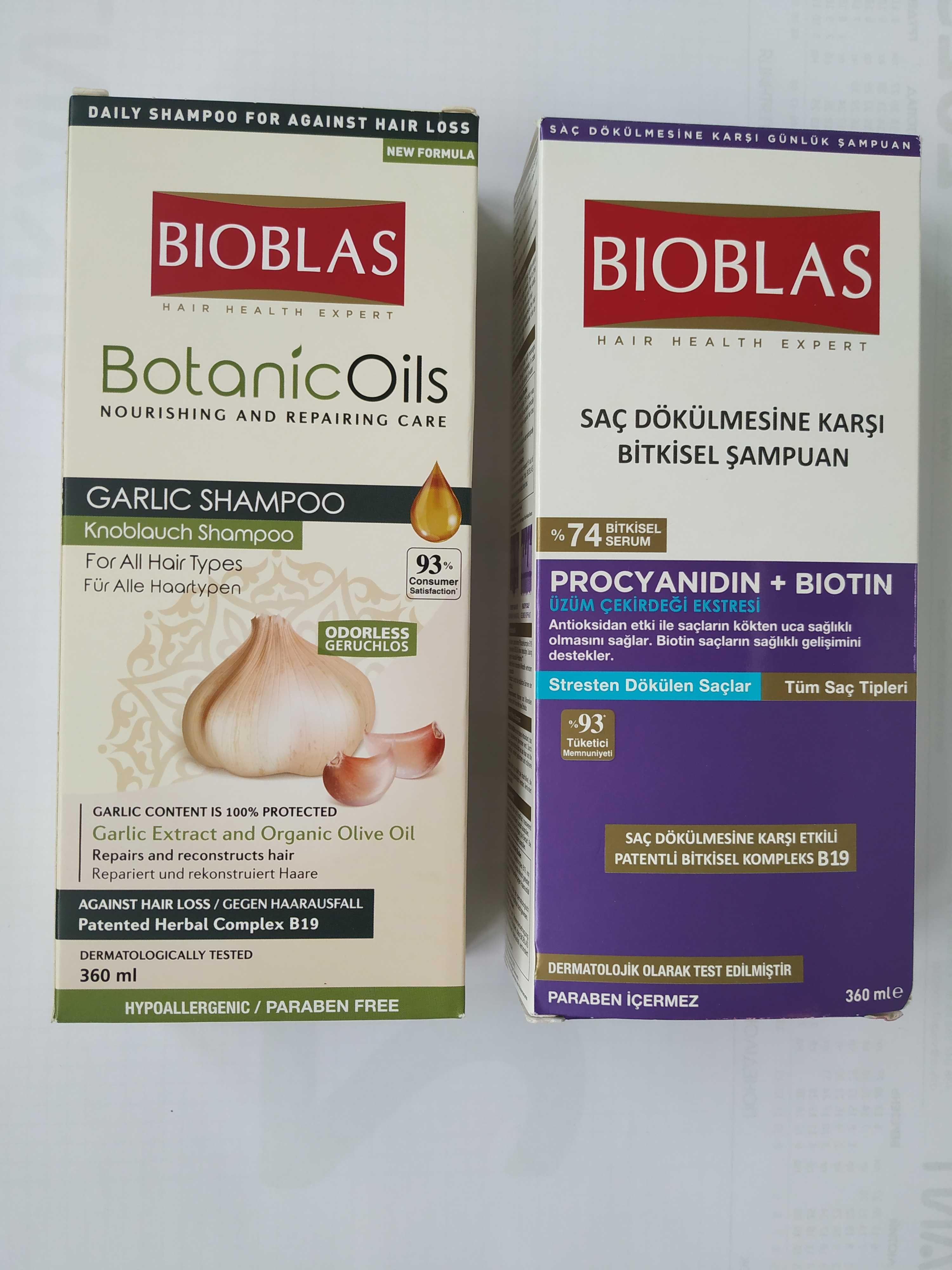 Шампунь від випадіння волосся Bioblas Botanic Oils Garlic . С чесноком