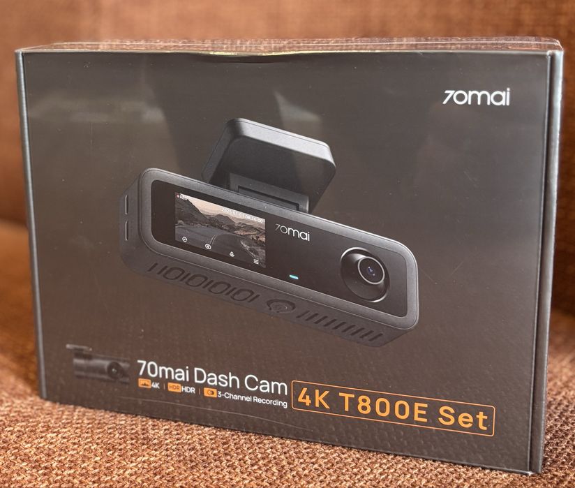 3 камери Xiaomi 70mai Dash Cam 4K T800E + 64G Відеореєстратор компакт