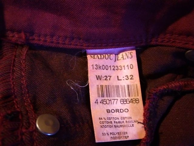 Джинсы женские бордо Madoc jeans 42-44/S размер-size