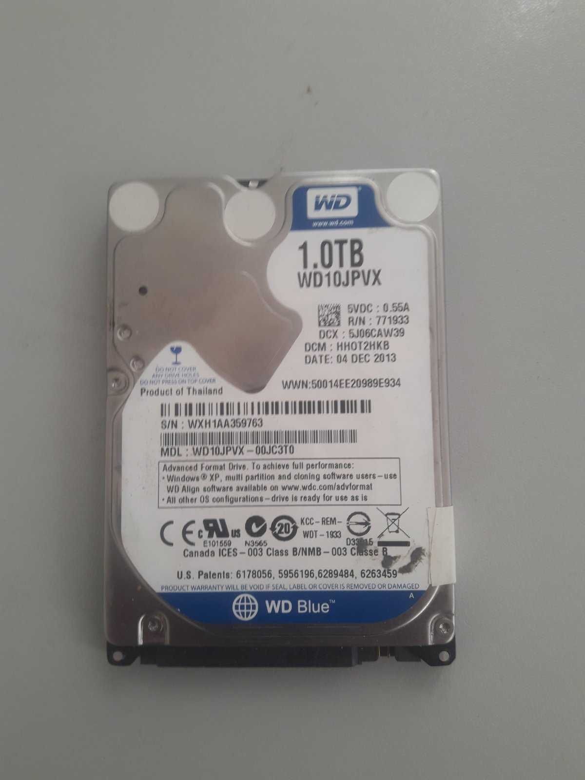 Жорсткий диск 2.5" SATA 1TB WD Blue (WD10JPVX) б/в