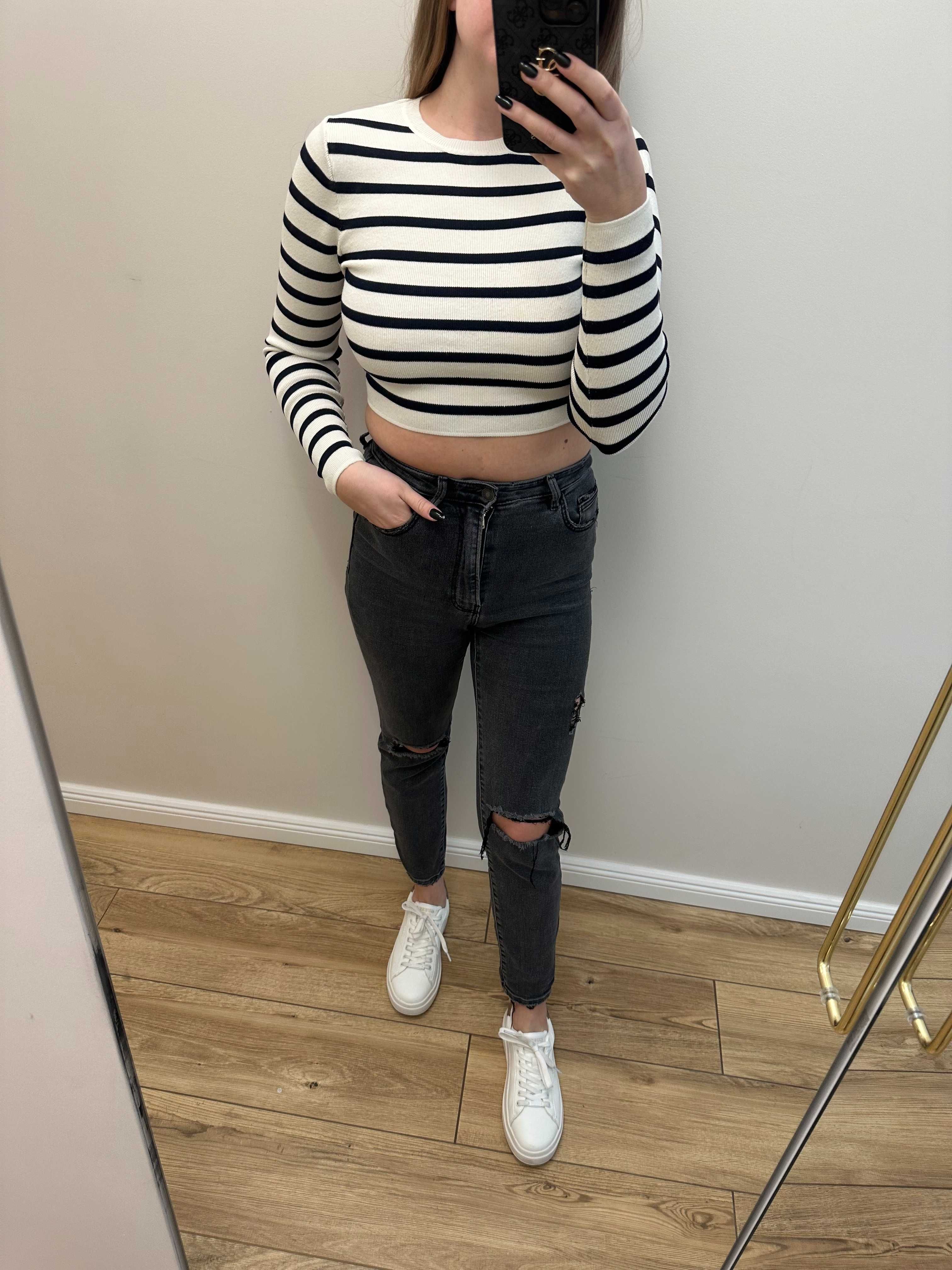 zara m sweter bluzka paski