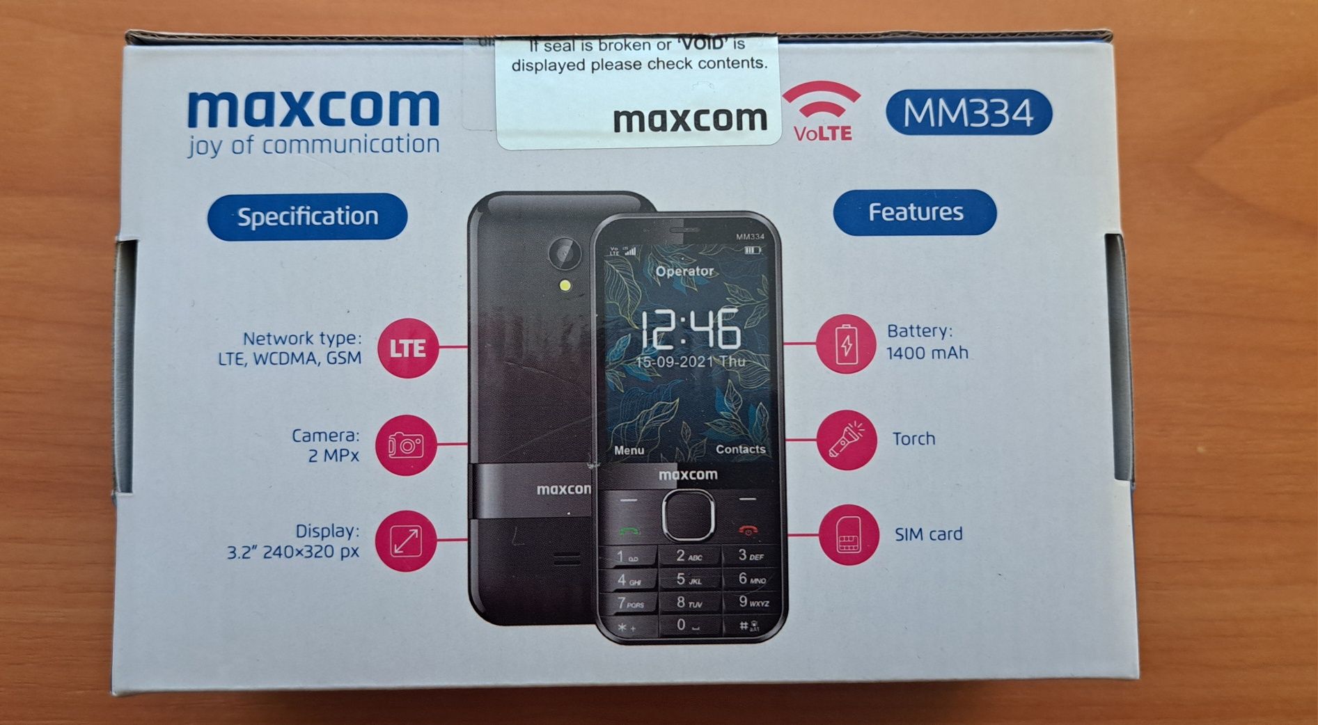 Telefon MAXCOM MM334
