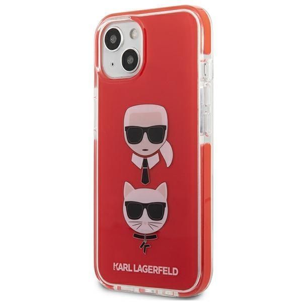 Etui Karl Lagerfeld "Karl & Choupette" do iPhone 13 Mini - Czerwony