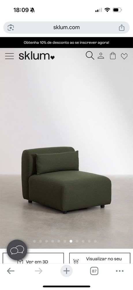 Modulo sofa verde sklum NOVO