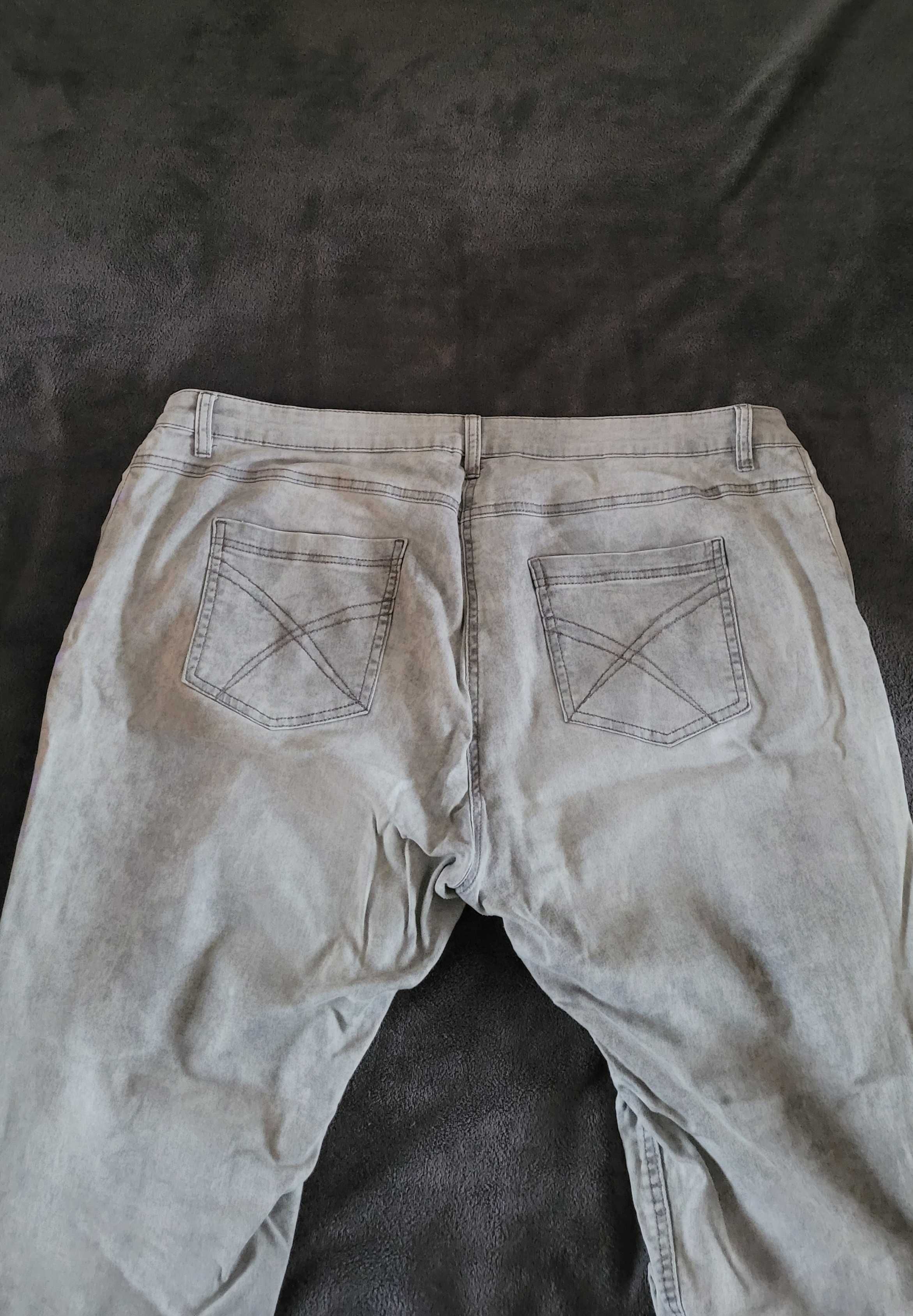 Spodnie jeans szare rozm. 48