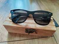 Okulary przeciwsłoneczne polaryzacja drewno UV400 Kingseven pudełko
