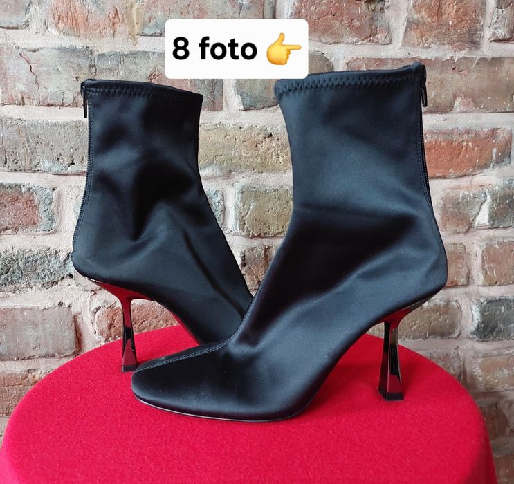 Botki z metalicznym obcasem