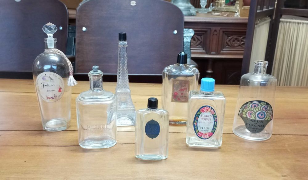 Antigos frascos de cosmética Fabrica Santa Clara Claus L.T. Piver