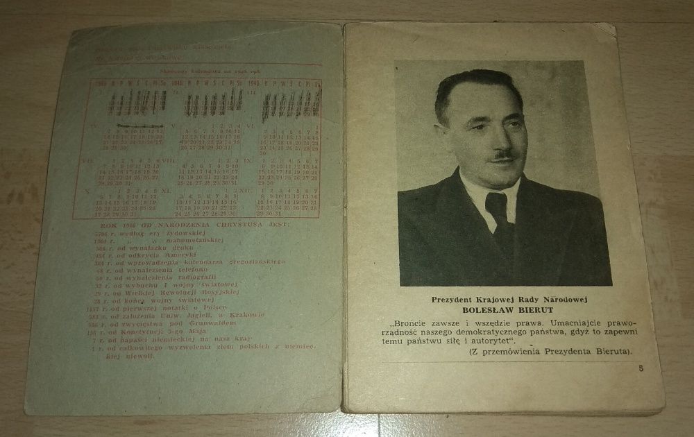 Kalendarz żołnierza polskiego na r. 1946 - UNIKAT